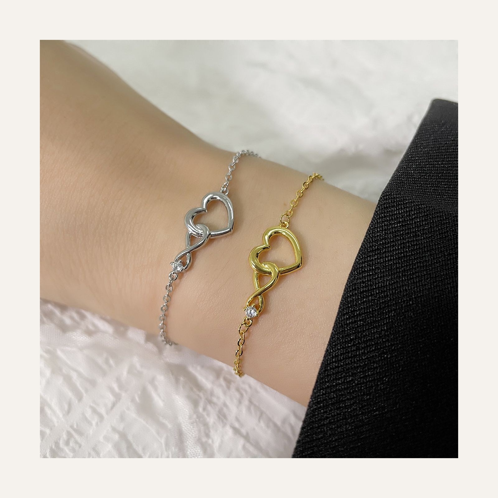 Heart-Shaped Zirconia Bracelet